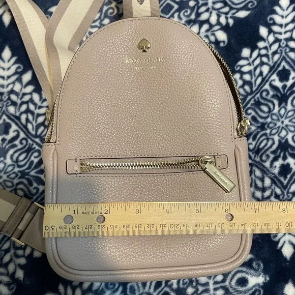 GREAT CONDITION Kate Spade Emma Sling Backpack in Cozy Grey - Pebbled Leather - Picture 17 of 17